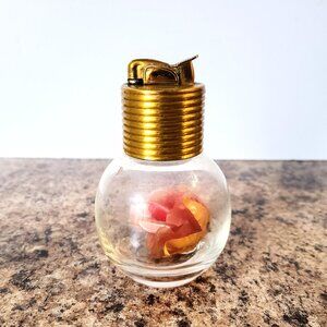 Vintage Evans Table Lighter, Glass Fishbowl Style, Made In USA, Works Great!